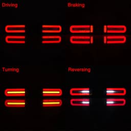 LED Rear Bumper Brake Tail Light for Suzuki Jimny 2007-2017 Reflector Reversing Lamp w/ Sequential Dynamic Turn Signal Taillight