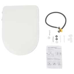 Smart Toilet Seat Cover with Dual Nozzle System Front and Rear Wash Non-electric Design Slow Damping Women Hip Washing