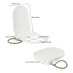 Smart Toilet Seat Cover with Dual Nozzle System Front and Rear Wash Non-electric Design Slow Damping Women Hip Washing