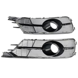 Artudatech Pair Front Bumper Lower Light Cover Grille Fit for AUDI A6 C7 2016-2018 W/ACC Hole