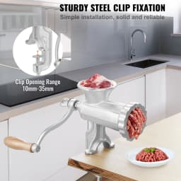 SucceBuy Manual Mini Meat Mincer Food Processor Grinder Portable Chopper Blender Sausage Stuffer Steel for Beef Fish Home