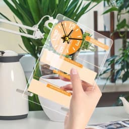 Dry Erase Calendar Vertical Desk Note Board Clear Desk Planner Board Acrylic Desk Reminder Board With Clock Creative For