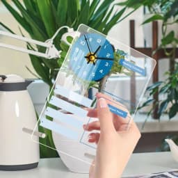 Dry Erase Calendar Vertical Desk Note Board Clear Desk Planner Board Acrylic Desk Reminder Board With Clock Creative For