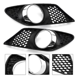 Artudatech Pair Front Bumper Fog Light Grill Set Fit for Mercedes Benz C-Class W204 2008-2010