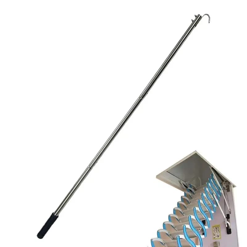 Attic Loft Ladder Pull Down Hook Stainless steel Attic Ladder Pull Cord Garage Door Pull Hook For House Ladder