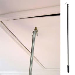 Attic Loft Ladder Pull Down Hook Stainless steel Attic Ladder Pull Cord Garage Door Pull Hook For House Ladder