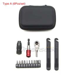 Mini Bike Repair Tool Kit Bicycle Ratchet Wrench Pump Tire Lever Multi-Purpose Set Portable Storage Bag Box Cycling Accessories