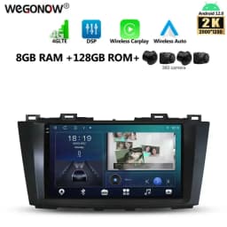 2000*1200 360 Carplay Auto Android 13.0 8G+128G Car DVD Player GPS map WIFI Bluetooth 5.0 RDS Radio For Mazda 5 2010 - 2014 2015