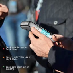 Pocket Breathalyzer Portable Breath Analyzer Rechargeable Accurate Detection Supplies LED Display Test Tool For Driving Safety