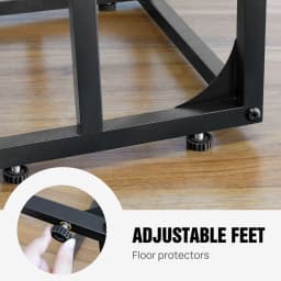 VASAGLE C-Shaped Side Table, Bedside Table, Sofa Side Table, Coffee Table, with Metal Frame, Industrial, for Living Room, Bedroo
