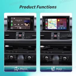 Bonroad Wireless CarPlay Android Auto Interface MMI Box Adapter Module For Audi A6 A7 2012-2018 Voice Control Mirror Link Autolink Bluetooth Rear Camera Mirroring Airplay