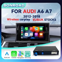 Bonroad Wireless CarPlay Android Auto Interface MMI Box Adapter Module For Audi A6 A7 2012-2018 Voice Control Mirror Link Autolink Bluetooth Rear Camera Mirroring Airplay