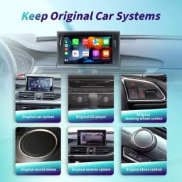 Bonroad Wireless CarPlay Android Auto Interface MMI Box Adapter Module For Audi A6 A7 2012-2018 Voice Control Mirror Link Autolink Bluetooth Rear Camera Mirroring Airplay
