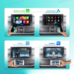 Bonroad Wireless CarPlay Android Auto Interface MMI Box Adapter Module For Audi A6 A7 2012-2018 Voice Control Mirror Link Autolink Bluetooth Rear Camera Mirroring Airplay