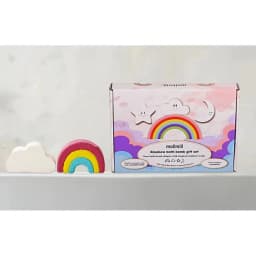 Rainbow Bath Bomb Gift Set. 4 Pack of Bath Bombs with Colourful Rainbow Trails