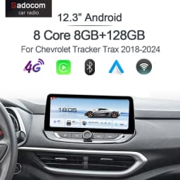 12.3" QLED 720P 360 8G+256G Carplay Android 14 Car DVD Player GPS DSP WIFI Stereo autoradio For Chevrolet Tracker Trax 2018-2024
