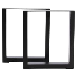 Set of 2 Metal Table Bench Legs Frames Square Steel Base Stands, 50x71CM