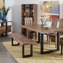 Set of 2 Metal Table Bench Legs Frames Square Steel Base Stands, 50x71CM