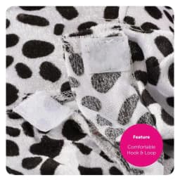 Ladies Dalmatian Print Collared Cape & Black/White Wig - Evil Dog Lady World Book Day & Book Week Fancy Dress Accessory