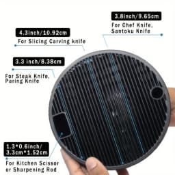 Large Capacity Knife Block Holder - Detachable & Easy Clean PP Organiser for 14 Knives/Utensils, UK Kitchen