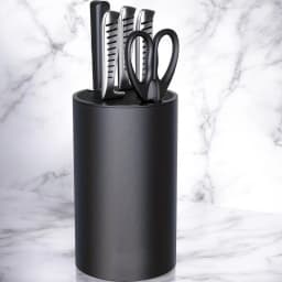 Large Capacity Knife Block Holder - Detachable & Easy Clean PP Organiser for 14 Knives/Utensils, UK Kitchen