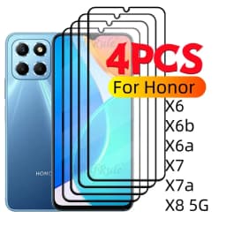 1/2/3/4pcs For Huawei Honor X6 Glass Honor X6 Tempered Glass Full Cover Glue 9H HD Screen Protector Honor X6 X6a X6b X7 X7a X8