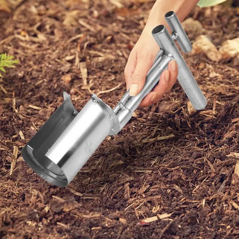 Plant Bulb Planter Tool Plant And Fruit Tree Seedling Transplanter Carbon Steel Seed Planting Tool Soil Sampler Lawn Aerator 