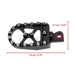 Motorcycle Wide Pedal Foot Pegs + Shifter Peg Toe for Harley Touring FLHR FLTR Softail Dyna Sportster Black / Chrome Aluminum