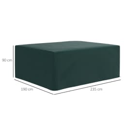Outsunny Garden Furniture Cover, Waterproof Anti-Uv Large Protective Patio Set Covers, 235 X 190 X 90cm, Green