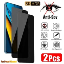 2PCS Privacy Glass for Xiami Mi 11 Lite 5G NE 11T 12T Pro Anti-spy Screen Protector for Poco X5 X4 X3 M4 Pro 5G F3 F4 GT M5S M5