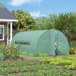 Reinforced Walk-In Polytunnel Greenhouse with Door and Mesh Windows 6 X 3(m)