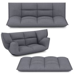 GOFLAME Floor Sofa Chair Convertible Lazy Couch w/Adjustable Backrest
