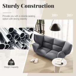 GOFLAME Floor Sofa Chair Convertible Lazy Couch w/Adjustable Backrest
