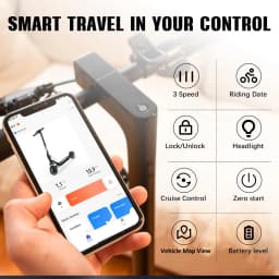 RCB R17 Electric Scooter Adult, APP-Control, 350W Motor, 25km/h Max Speed, 30km Range, 8.5" Solid Tire, 120kg Load, Dual Braking