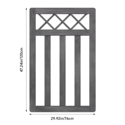 Outdoor Cross Top Wooden Garden Gate Pedestrian Fence Yard Door