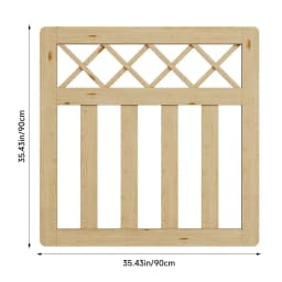 Outdoor Cross Top Wooden Garden Gate Pedestrian Fence Yard Door