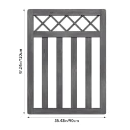Outdoor Cross Top Wooden Garden Gate Pedestrian Fence Yard Door