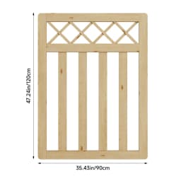 Outdoor Cross Top Wooden Garden Gate Pedestrian Fence Yard Door