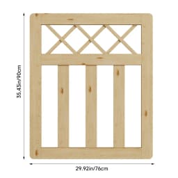 Outdoor Cross Top Wooden Garden Gate Pedestrian Fence Yard Door