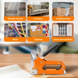 3-in-1 Upholstery Staple Gun Kit with Staples Remover Manual Adjustment ,Wood Upholstery Stapler for Carpentry Tools Home DIY