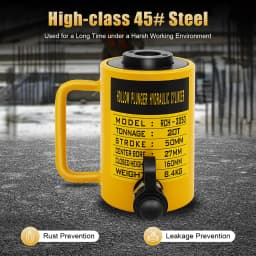 20 Ton Manual Oil Pump Hydraulic Cylinder Lifter Hollow 2 inch Ram Stroke Hollow Cylinder Hydraulic Cylinder Jack CP-700B