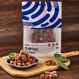 Waita Air Dried Salmon Cube 100g Premium Pet Treats Cat Dog Nutrient Dense Skin Coat Rich Vitamins Minerals