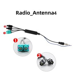 Hizpo Single Head or Dual FAKRA RF Radio Antenna Adapter Converter Cable with Amplifier for Audi VW Benz Car Multimedia Player