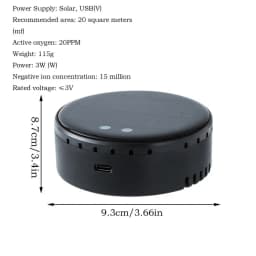 Car Air Purifier For Smokers Solar HEPA Car Purifier Air Freshener Vehicle Accessories Small Home Deodorizer With USB Cable For