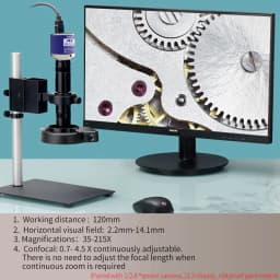 Yizhan 1080P Digital Microscope 4K HDMI USB Microscope 48MP 13MP Type-C VGA 2K Camera 150X 215X C Mount Lens For PCB Soldering