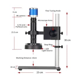 Yizhan 1080P Digital Microscope 4K HDMI USB Microscope 48MP 13MP Type-C VGA 2K Camera 150X 215X C Mount Lens For PCB Soldering