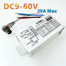 Stepless DC Motor Speed Controller DC 9V-60V 12V 24V 60V 20A Motor Pulse Width Modulator Regulator PWM Speed Regulator