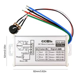 Stepless DC Motor Speed Controller DC 9V-60V 12V 24V 60V 20A Motor Pulse Width Modulator Regulator PWM Speed Regulator
