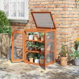 Mini Wood Greenhouse Cold Frame Garden Flower Planting Box Growhouse 3 Types