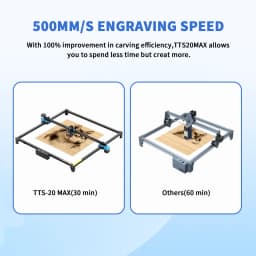 TwoTrees 600x600mm 130W TTS-20 Max Laser Engraving Machine Metal Laser Engraver Wood Leather MDF Acrylic Cutting Machine